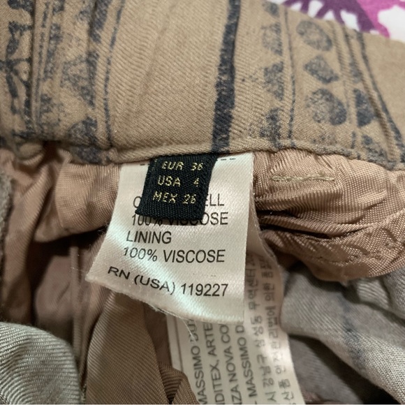 MASSIMO DUTTI BEAUTIFUL PATTERNED PANTS - Picture 4 of 5